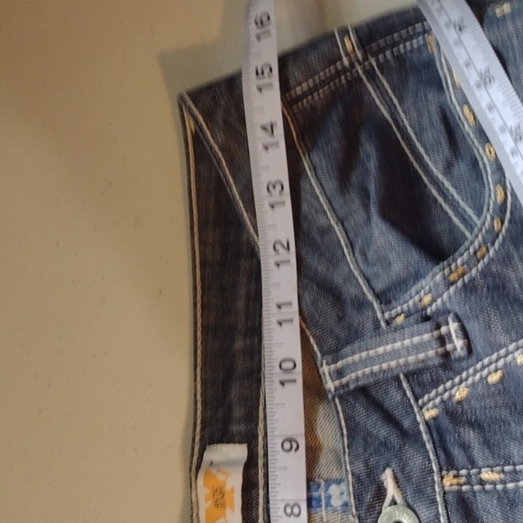 ANTIK denim beaded jeans Y2k style embellished size 29 light distressing Bootcut - Picture 7 of 16